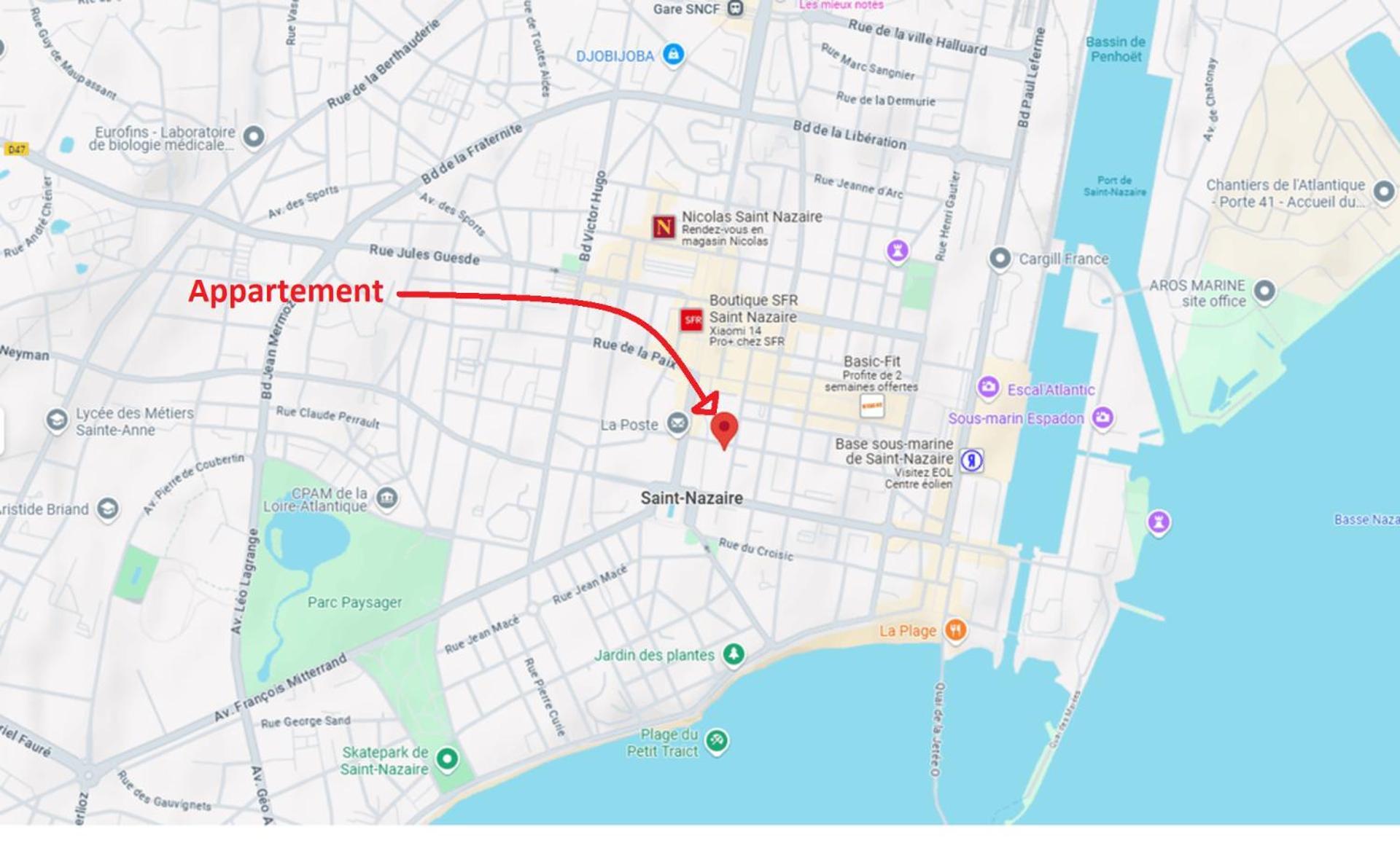 L'Escale - 300 M Ocean - Hyper Centre - Lumineux - Garage Privatif Apartment Saint-Nazaire  Ngoại thất bức ảnh